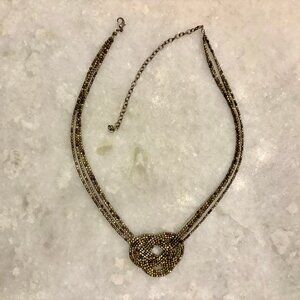 Knot Necklace in mixed metals